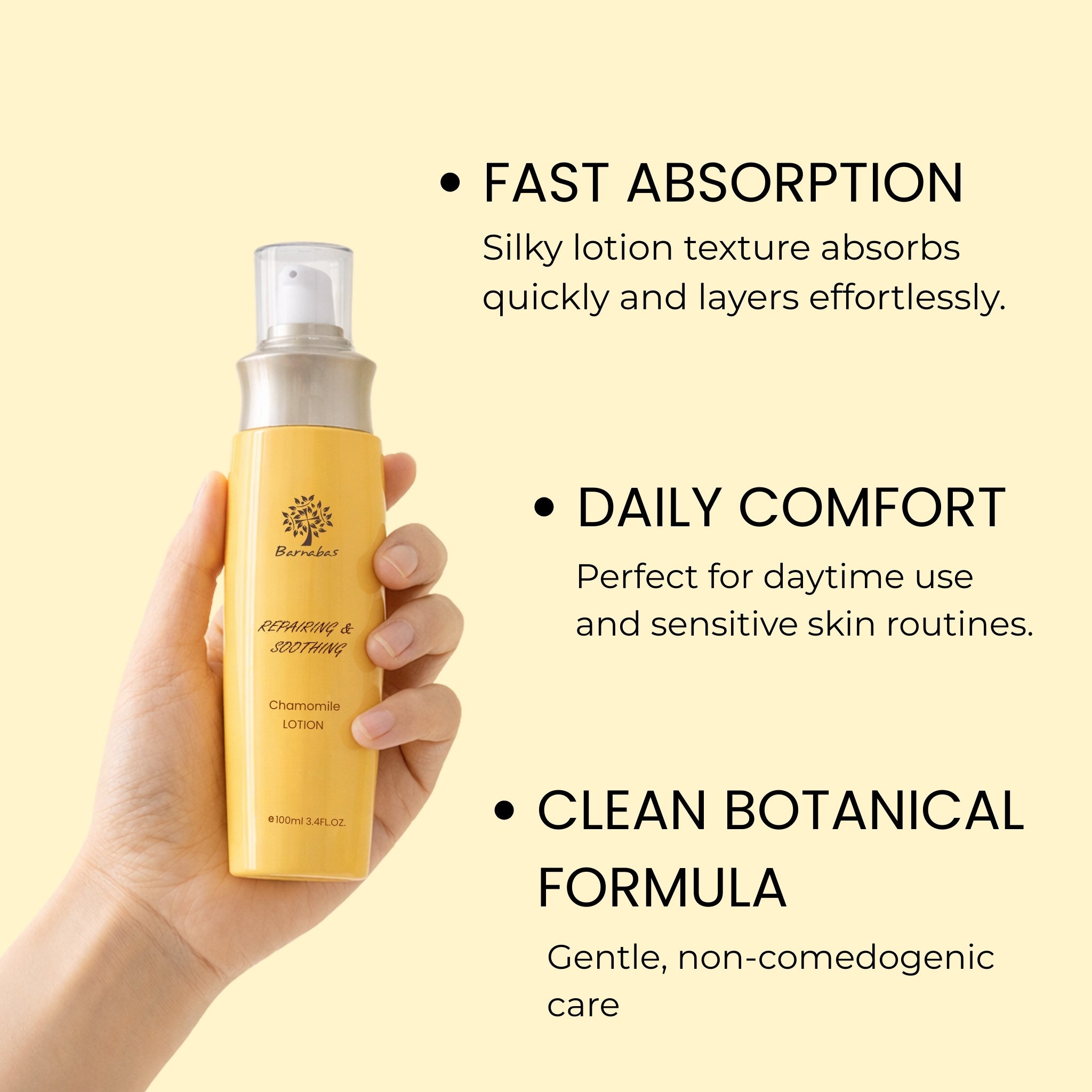 Chamomile Repairing & Soothing Lotion Barnabas Skincare