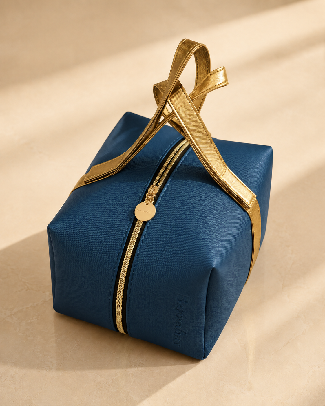 Luxury Navy Blue Cosmetic Bag