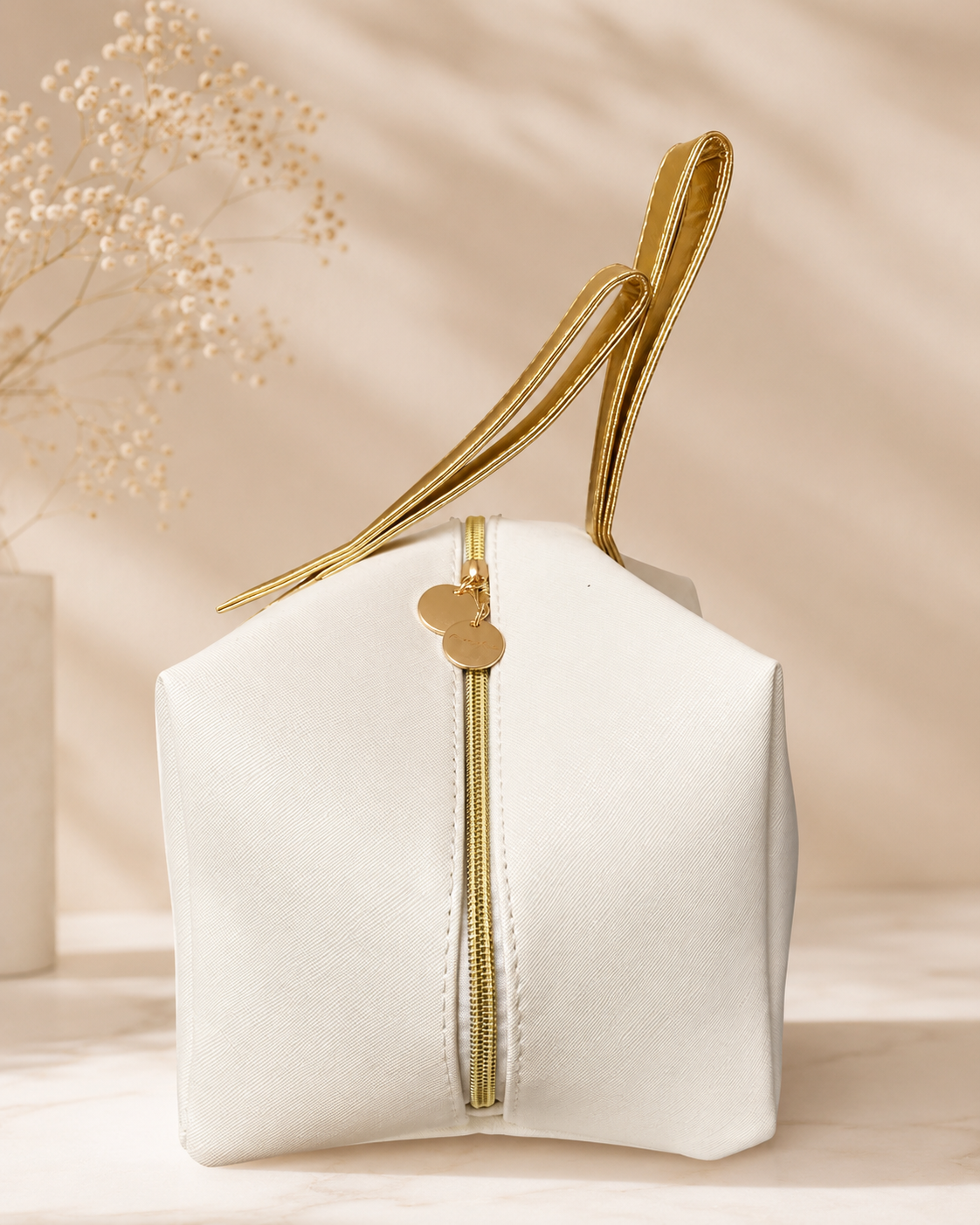 Luxury White Cosmetic Bag